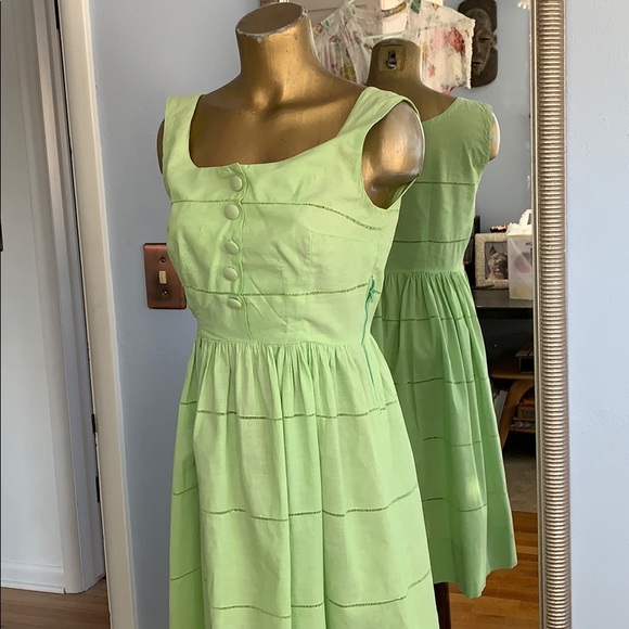 Vintage Cotton fit and flare sundress - as is - Picture 4 of 16